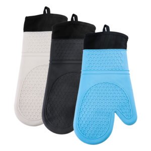 Silicone Oven Gloves with Honeycomb Grip